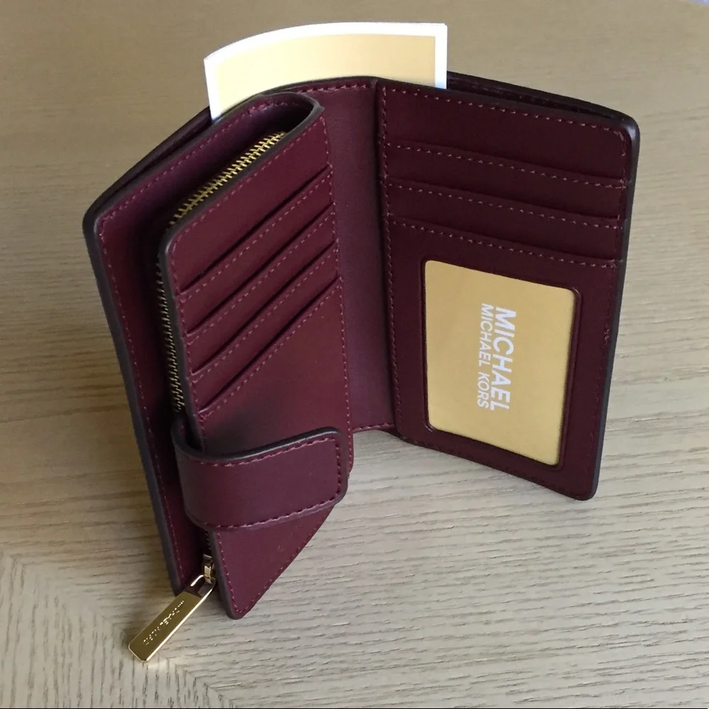 Michael Kors Oxblood Multi Bifold Wallet